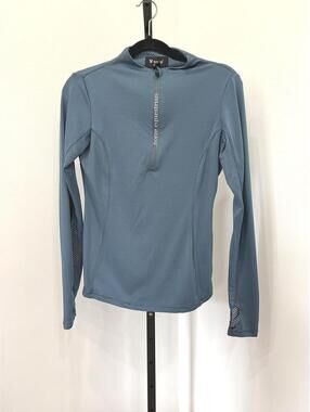 Horze Blue Long Sleeve Equestrian Shirt Size US 8
